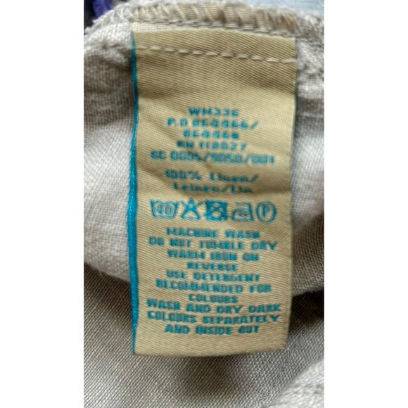 Boden Linen Modern Casual Pants Natural Gray Adj Hem Pockets Relaxed Fit Sz 6L - Picture 6 of 12